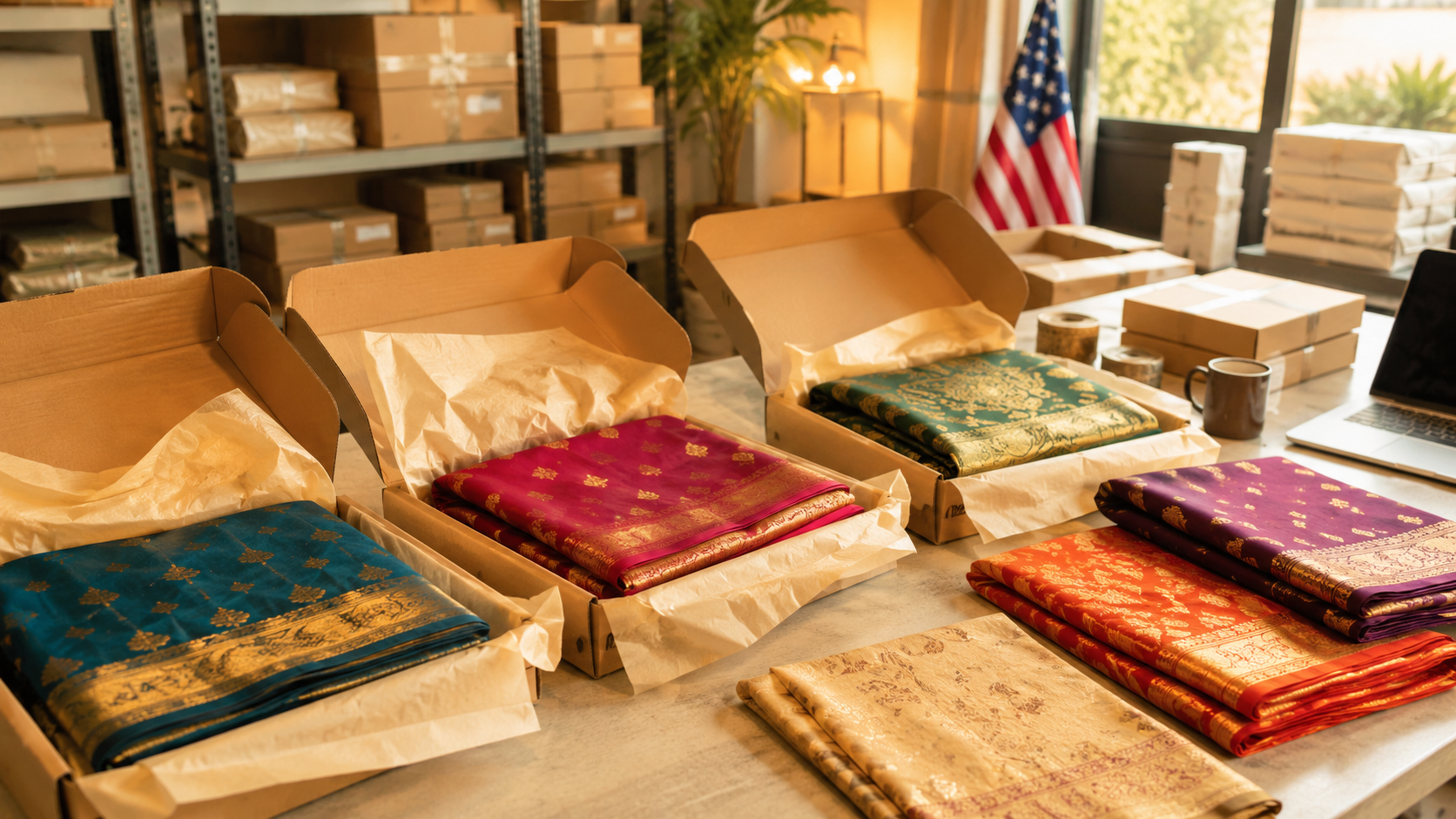 Fast Shipping Sarees Across America