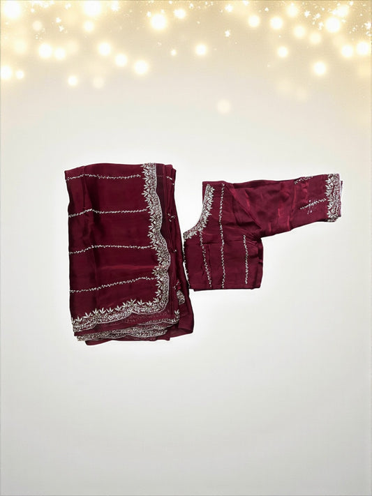 Designer Saree with Ready Blouse, Cultural Wear for Women, Aug29 - Saree Ghor Charlotte