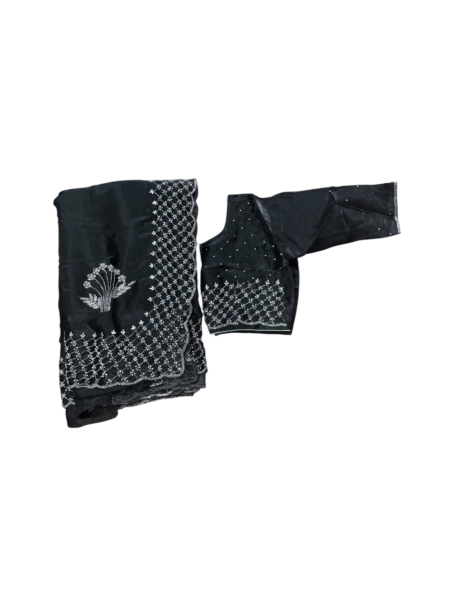 Designer Saree with Ready Blouse, Cultural Wear for Women, Aug35 - Saree Ghor Charlotte