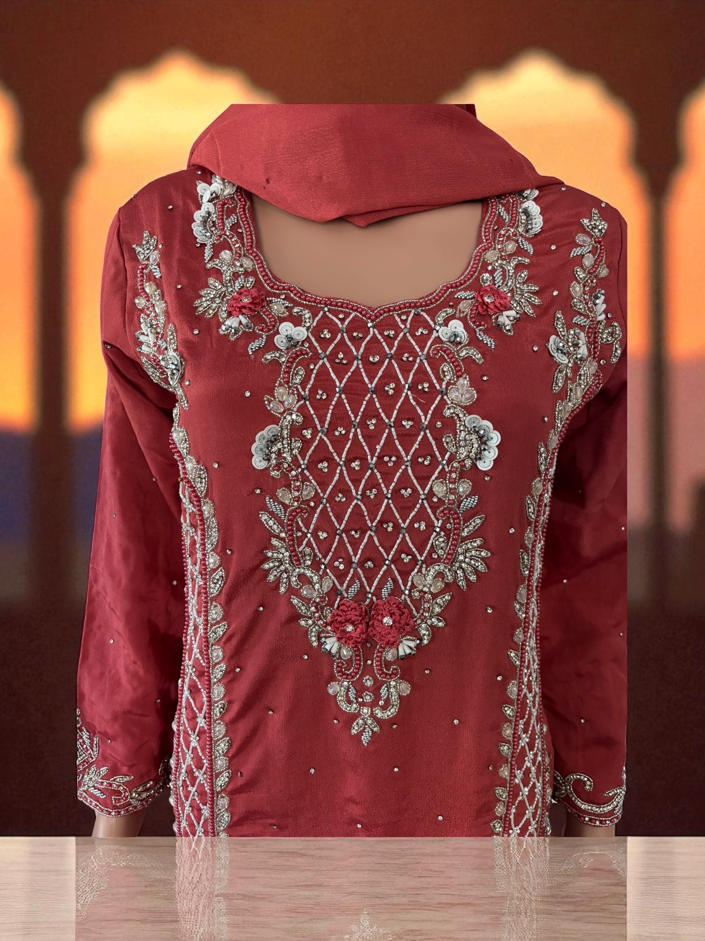 Heavy Work Salwar Kameez, Cultural Wear for Women, Aug21