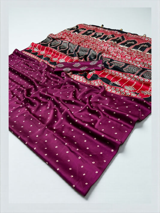 Semi Modal Traditional Saree, Cultural Wear for Women