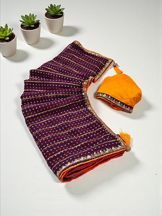 Georgette Blooming Traditional Saree, Cultural Wear for Women