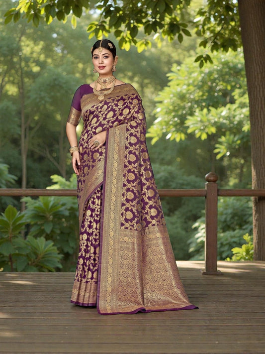 Katan Silk Traditional Saree, Cultural Wear for Women