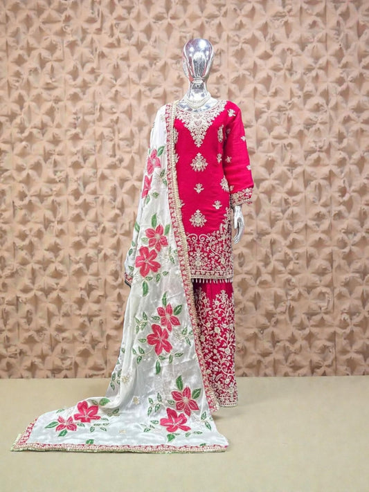 Russian Plazo Dress, Cultural Wear for Women