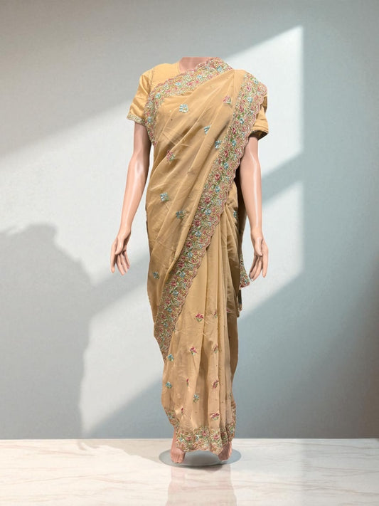 Traditional Designer Saree with Ready Blouse, Elegant Indian Cultural Wear for Women , 012 - Saree Ghor Charlotte