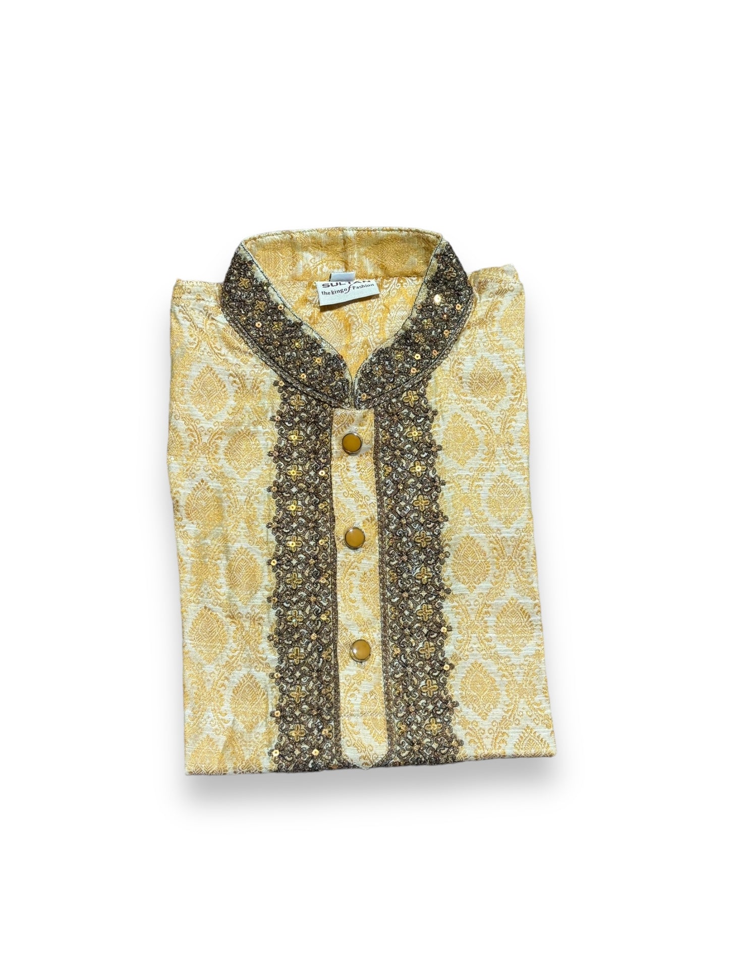 Traditional Boys Embroidery Work Cotton Kurta- 06 - Saree Ghor Charlotte