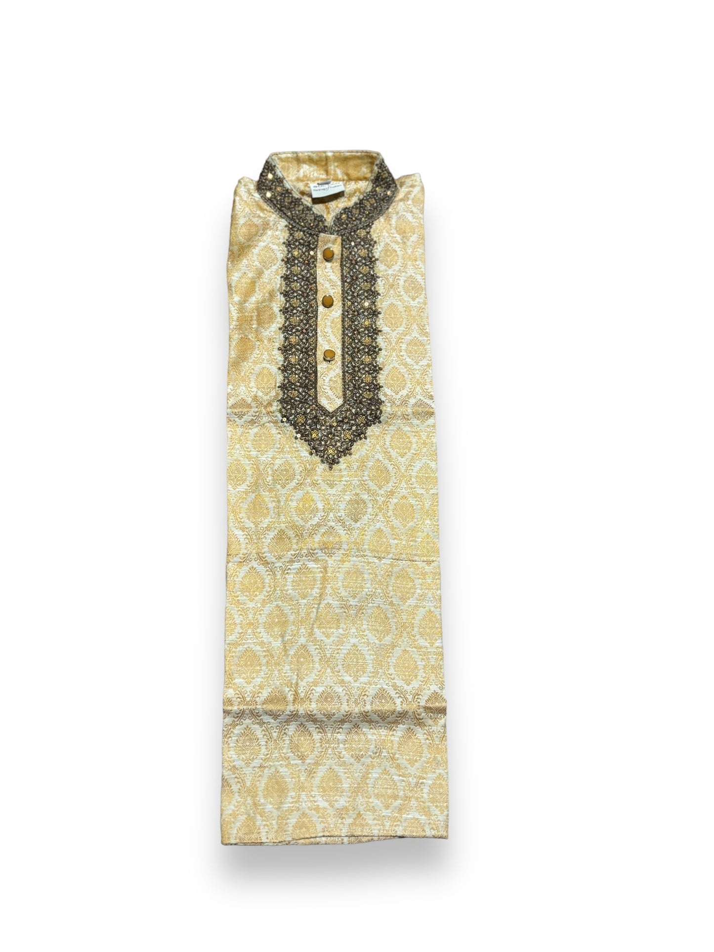 Traditional Boys Embroidery Work Cotton Kurta- 06 - Saree Ghor Charlotte