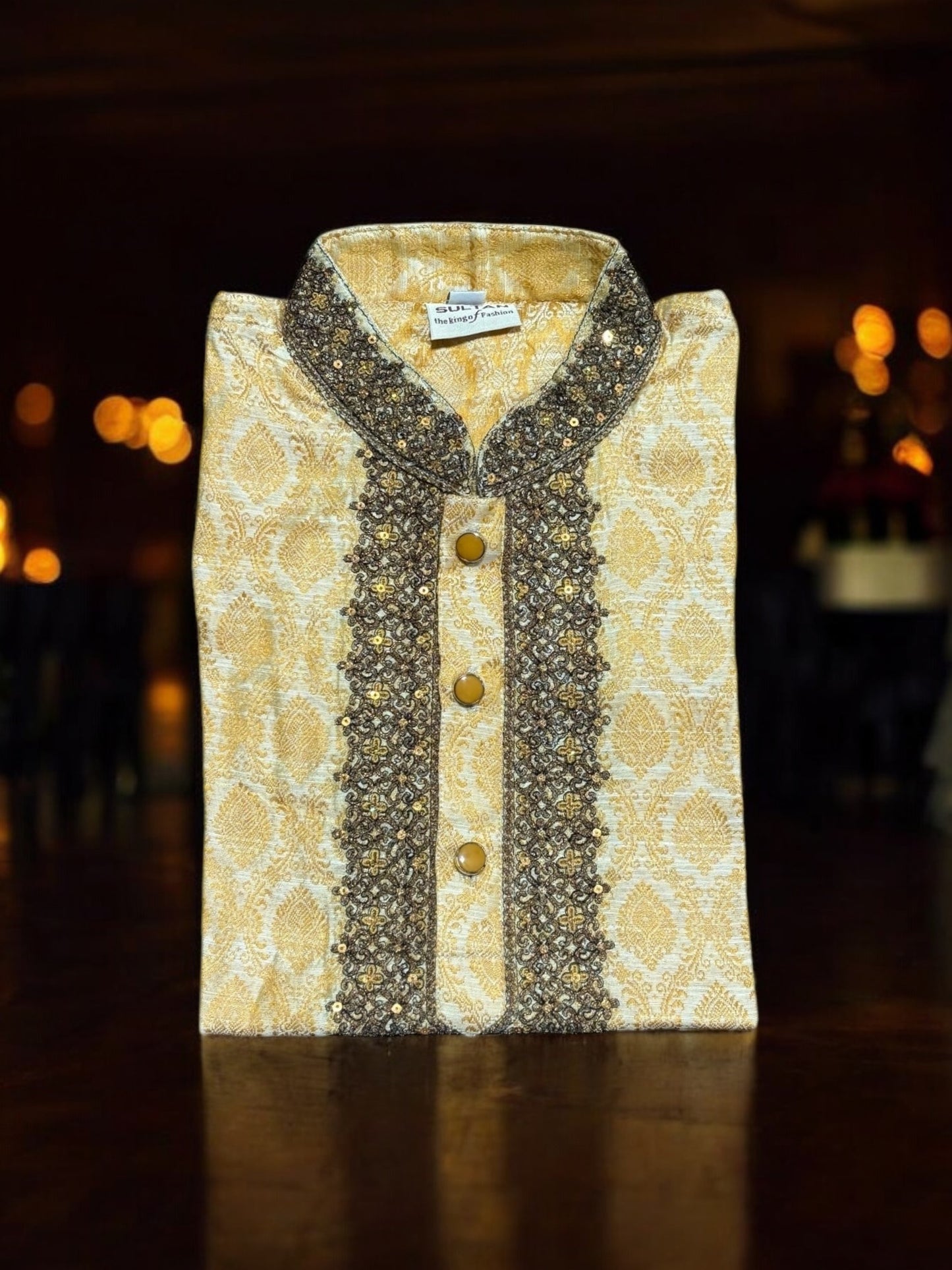 Traditional Boys Embroidery Work Cotton Kurta- 06 - Saree Ghor Charlotte
