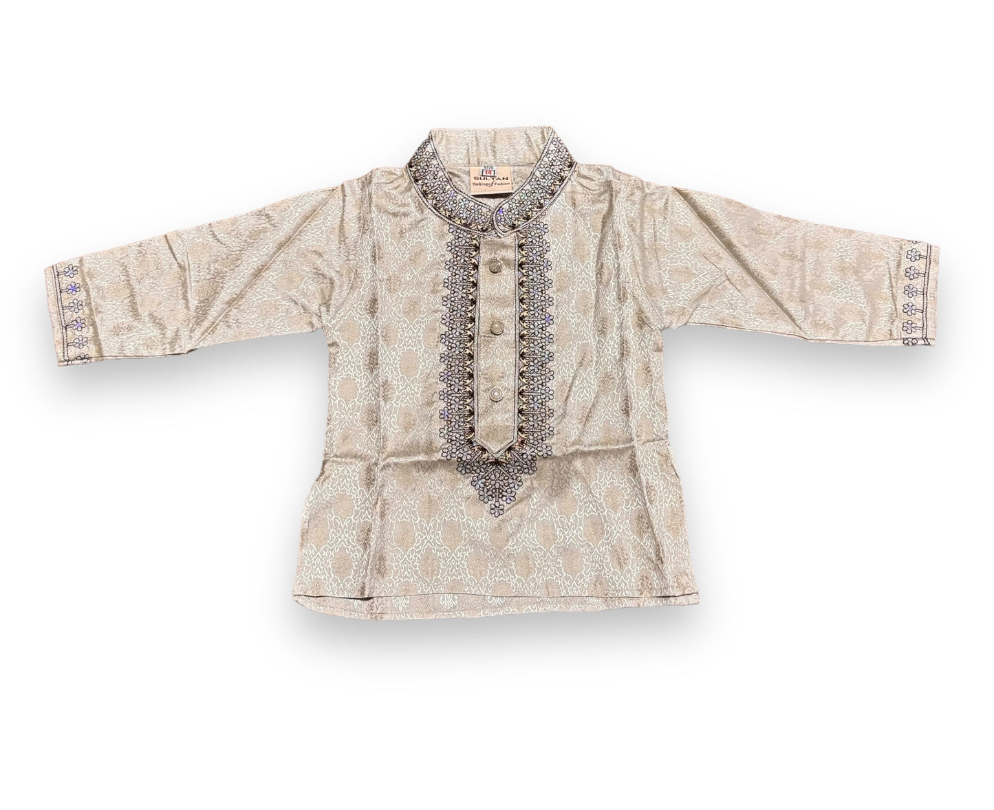Traditional, Boys Embroidery Work Cotton Kurta - Saree Ghor Charlotte