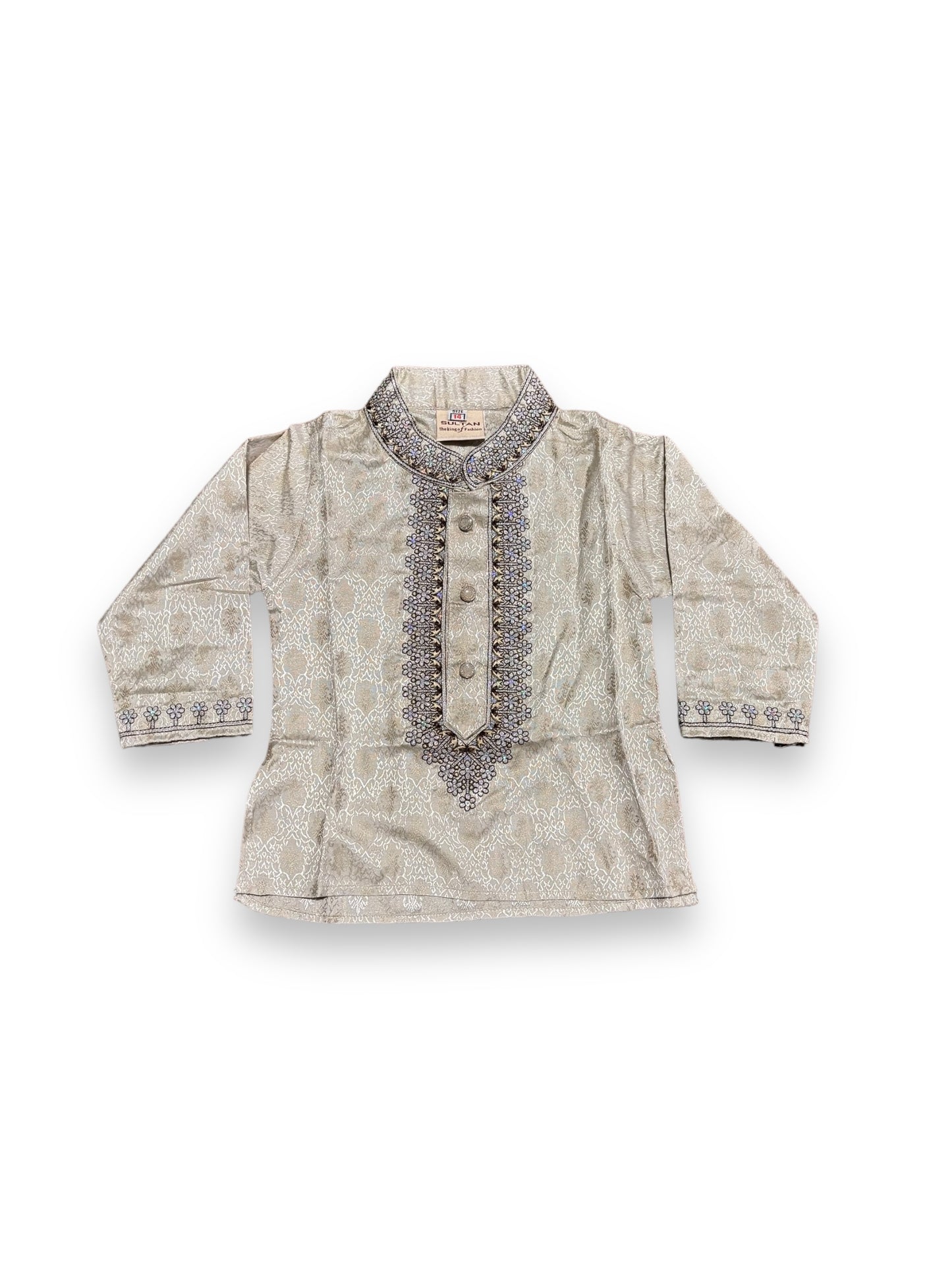 Traditional, Boys Embroidery Work Cotton Kurta - Saree Ghor Charlotte