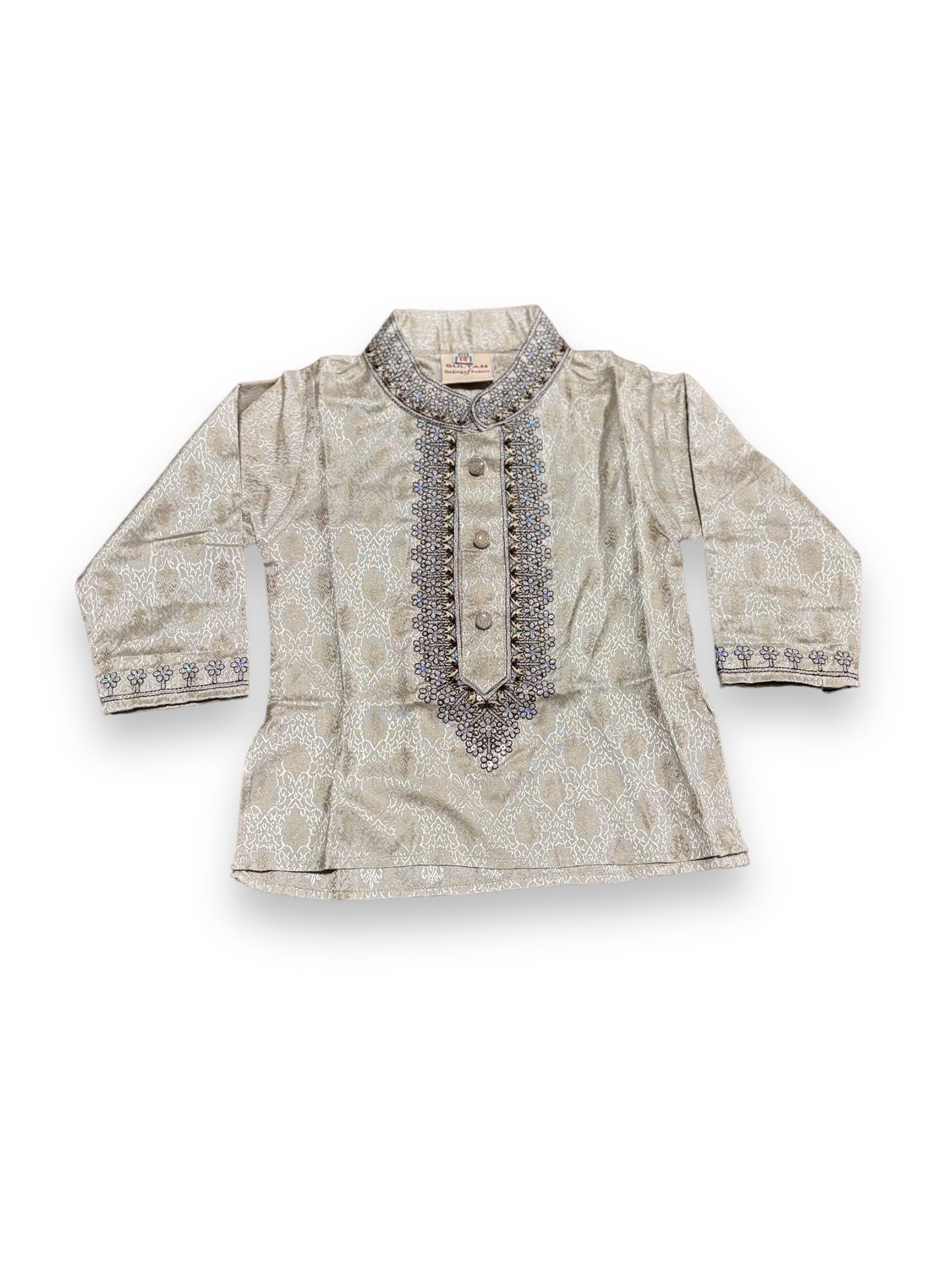 Traditional, Boys Embroidery Work Cotton Kurta - Saree Ghor Charlotte