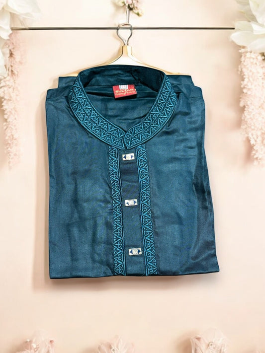 Traditional, Boys Luxury Soft Cotton Kurta, 04 - Saree Ghor Charlotte