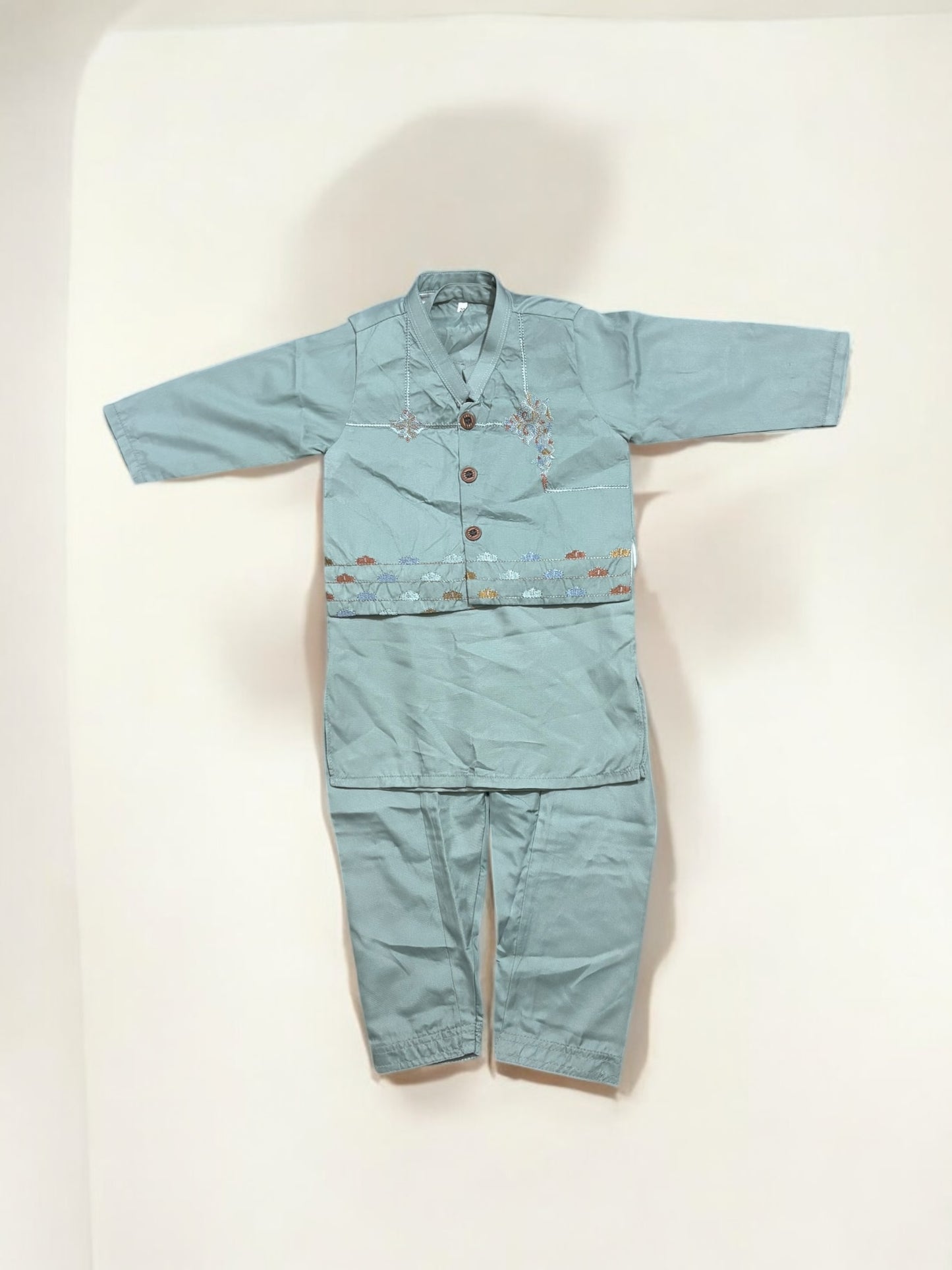 Traditional Kurta, Pajama and Coat Set for Boys - Ethnic Wear- 301 - Saree Ghor Charlotte