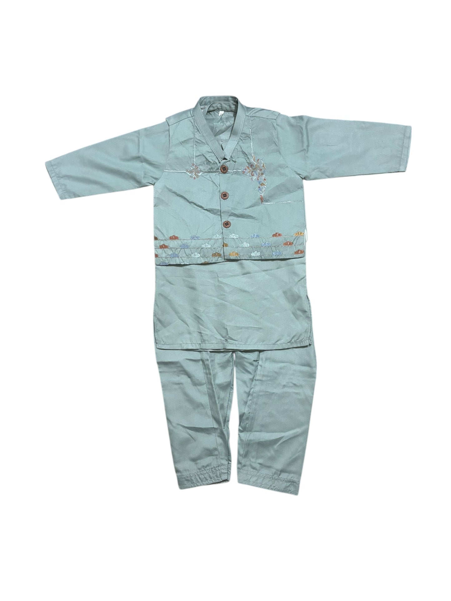 Traditional Kurta, Pajama and Coat Set for Boys - Ethnic Wear- 301 - Saree Ghor Charlotte
