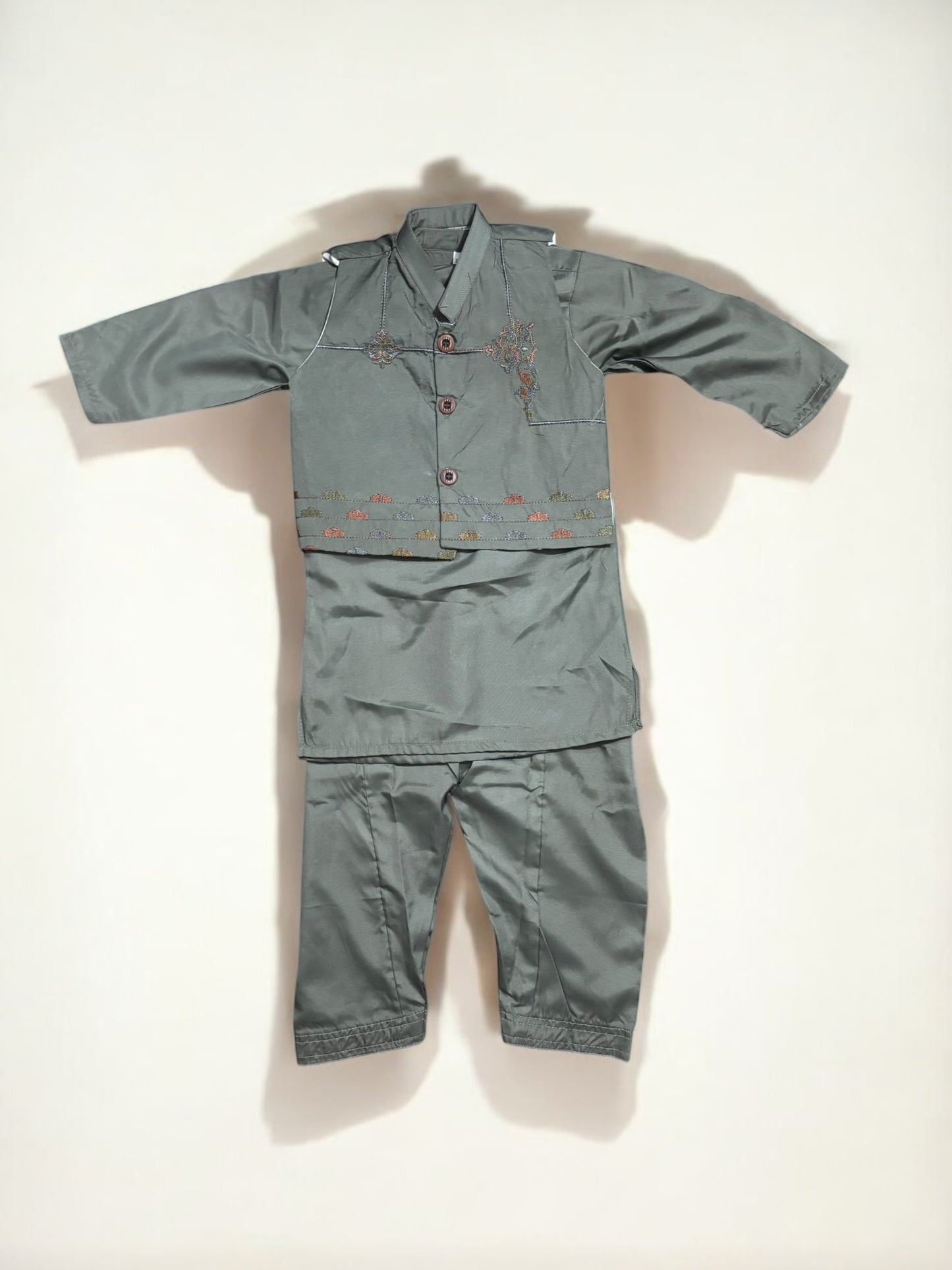 Traditional Kurta, Pajama and Coat Set for Boys - Ethnic Wear- 304 - Saree Ghor Charlotte