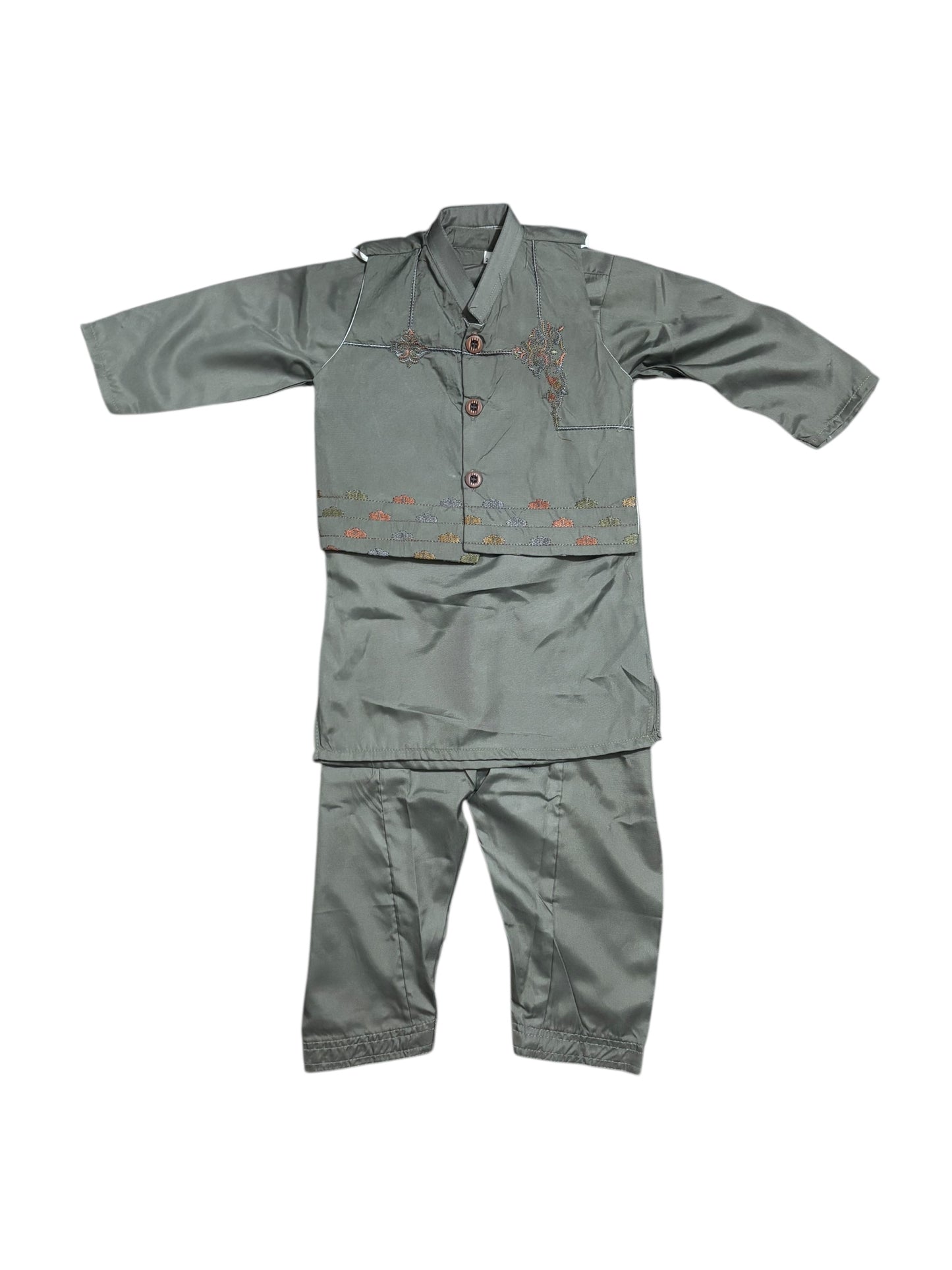 Traditional Kurta, Pajama and Coat Set for Boys - Ethnic Wear- 304 - Saree Ghor Charlotte