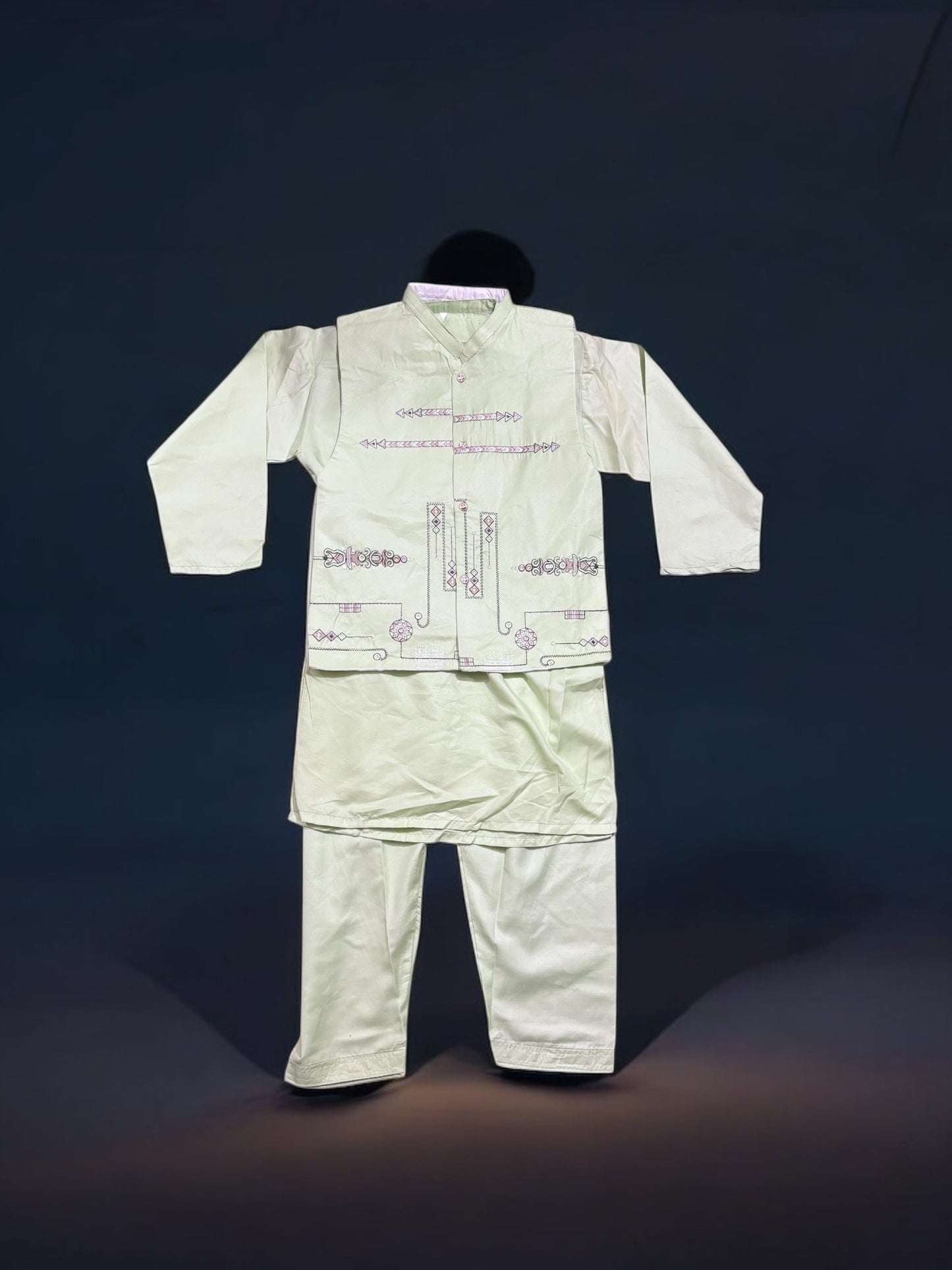 Traditional Kurta, Pajama and Coat Set for Boys - Ethnic Wear- 305 - Saree Ghor Charlotte