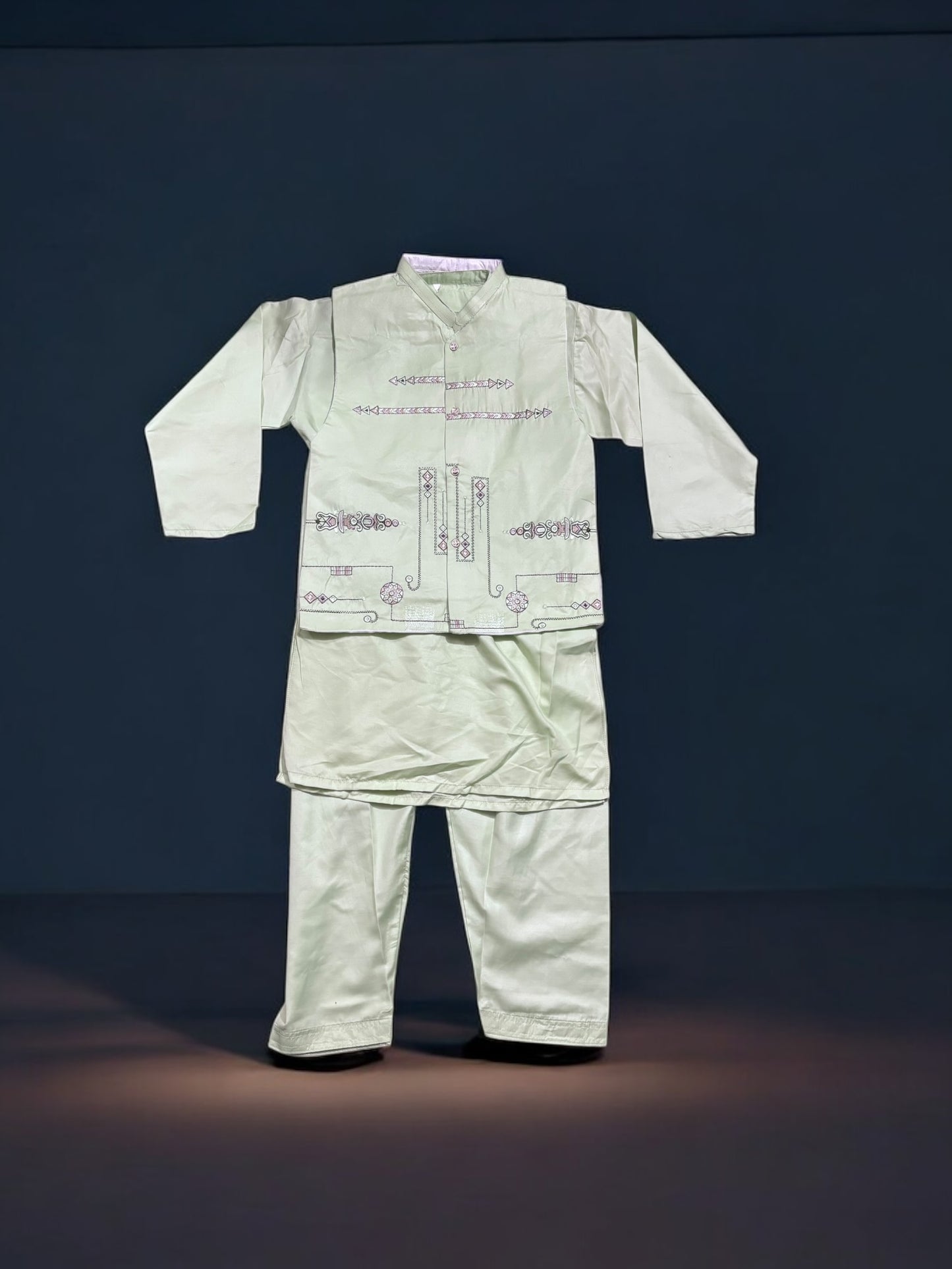 Traditional Kurta, Pajama and Coat Set for Boys - Ethnic Wear- 305 - Saree Ghor Charlotte