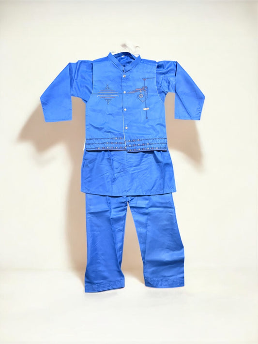 Traditional Kurta, Pajama and Coat Set for Boys, Cultural Wear, 306 - Saree Ghor Charlotte