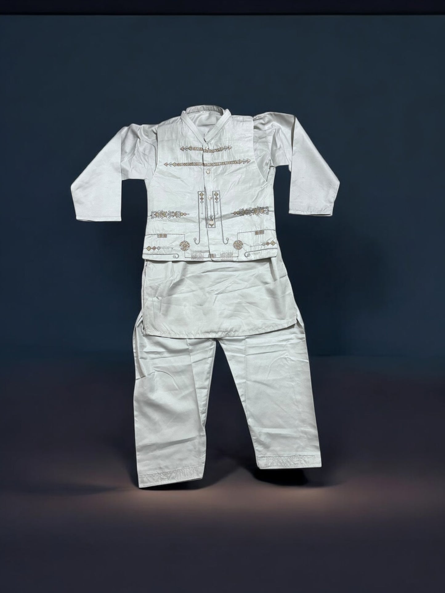 Traditional Kurta, Pajama and Coat Set for Boys - Ethnic Wear- 307 - Saree Ghor Charlotte
