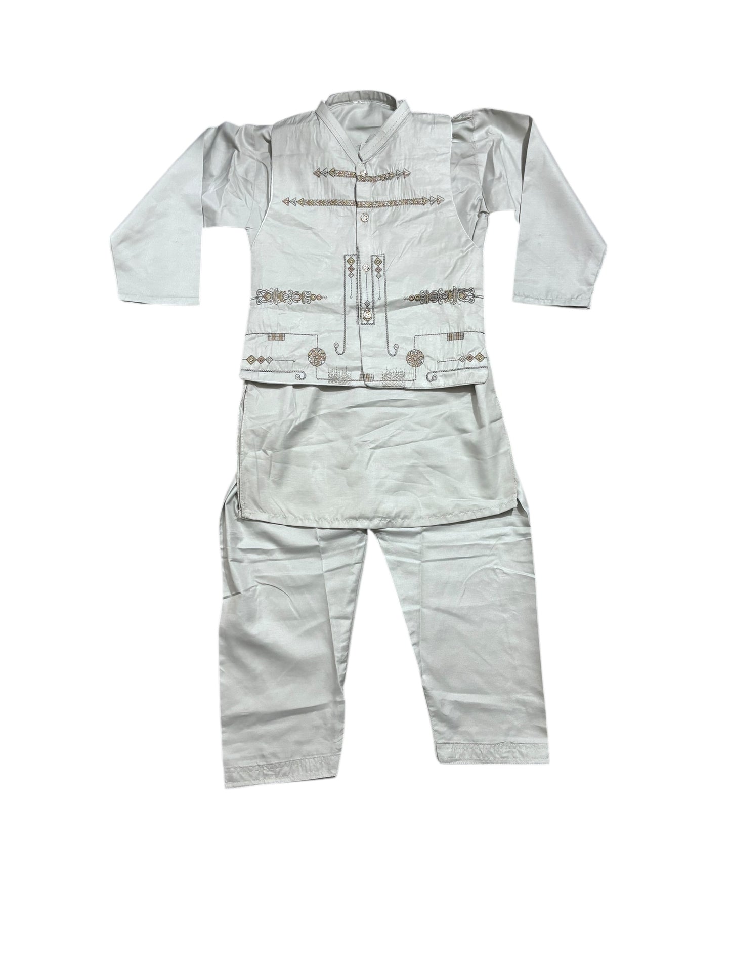 Traditional Kurta, Pajama and Coat Set for Boys - Ethnic Wear- 307 - Saree Ghor Charlotte