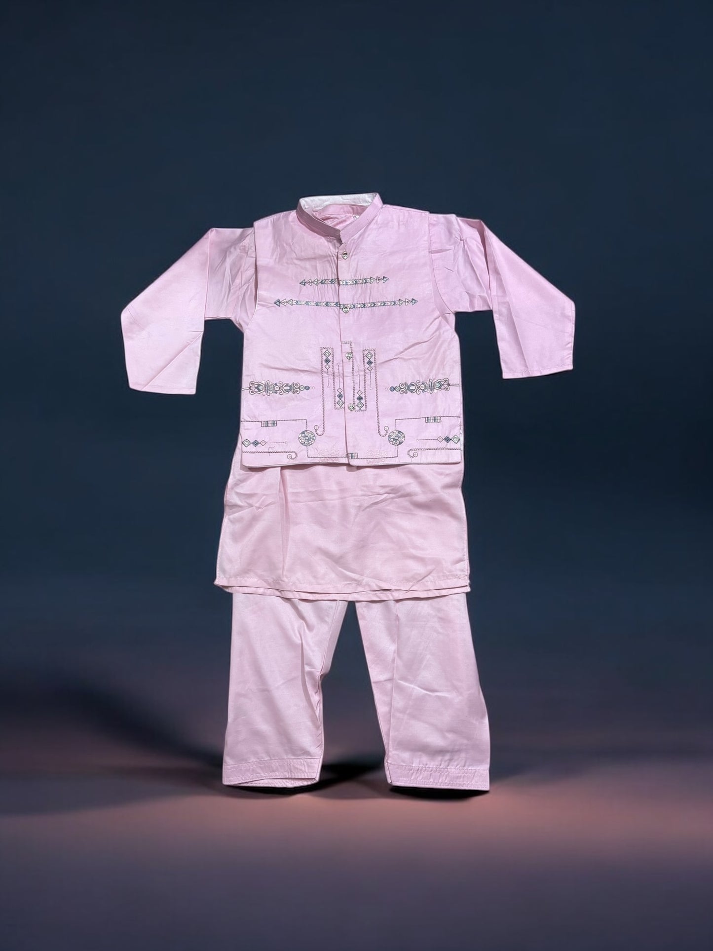 Traditional Kurta, Pajama and Coat Set for Boys - Ethnic Wear- 309 - Saree Ghor Charlotte