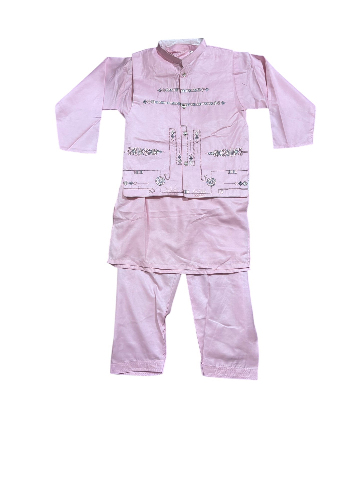 Traditional Kurta, Pajama and Coat Set for Boys - Ethnic Wear- 309 - Saree Ghor Charlotte