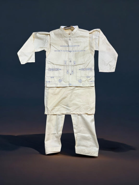 Traditional Kurta, Pajama and Coat Set for Boys, Cultural Wear, 310 - Saree Ghor Charlotte