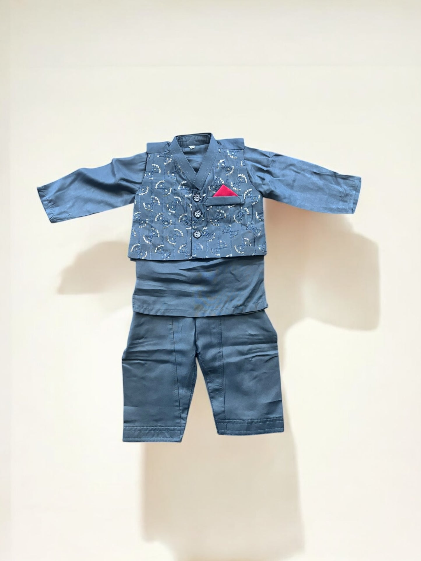 Traditional Kurta, Pajama and Coat Set for Boys - Ethnic Wear- 311 - Saree Ghor Charlotte