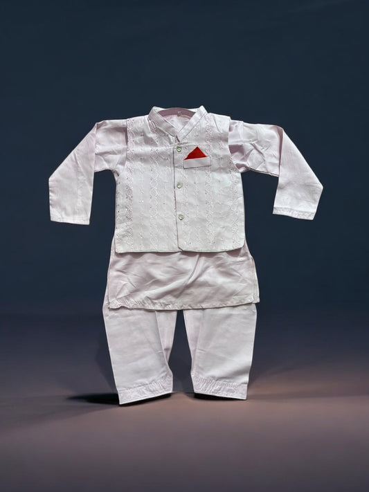 Traditional Kurta, Pajama and Coat Set for Boys, Cultural Wear, 319 - Saree Ghor Charlotte