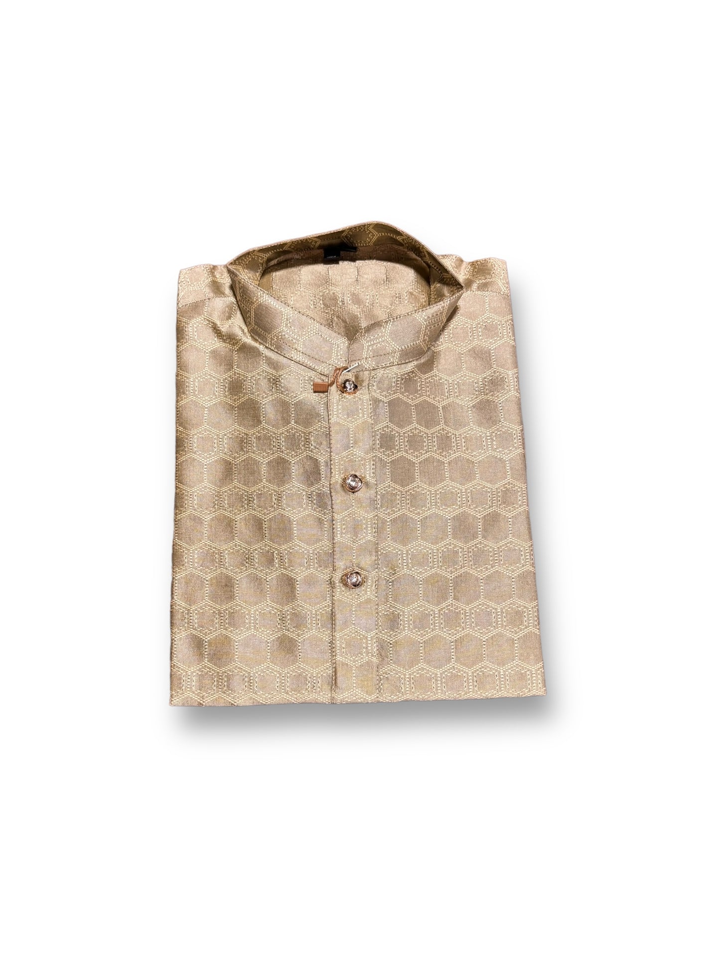 Traditional Boys Cloudy Gray Silk Kurta Pajama - 6375 - Saree Ghor Charlotte