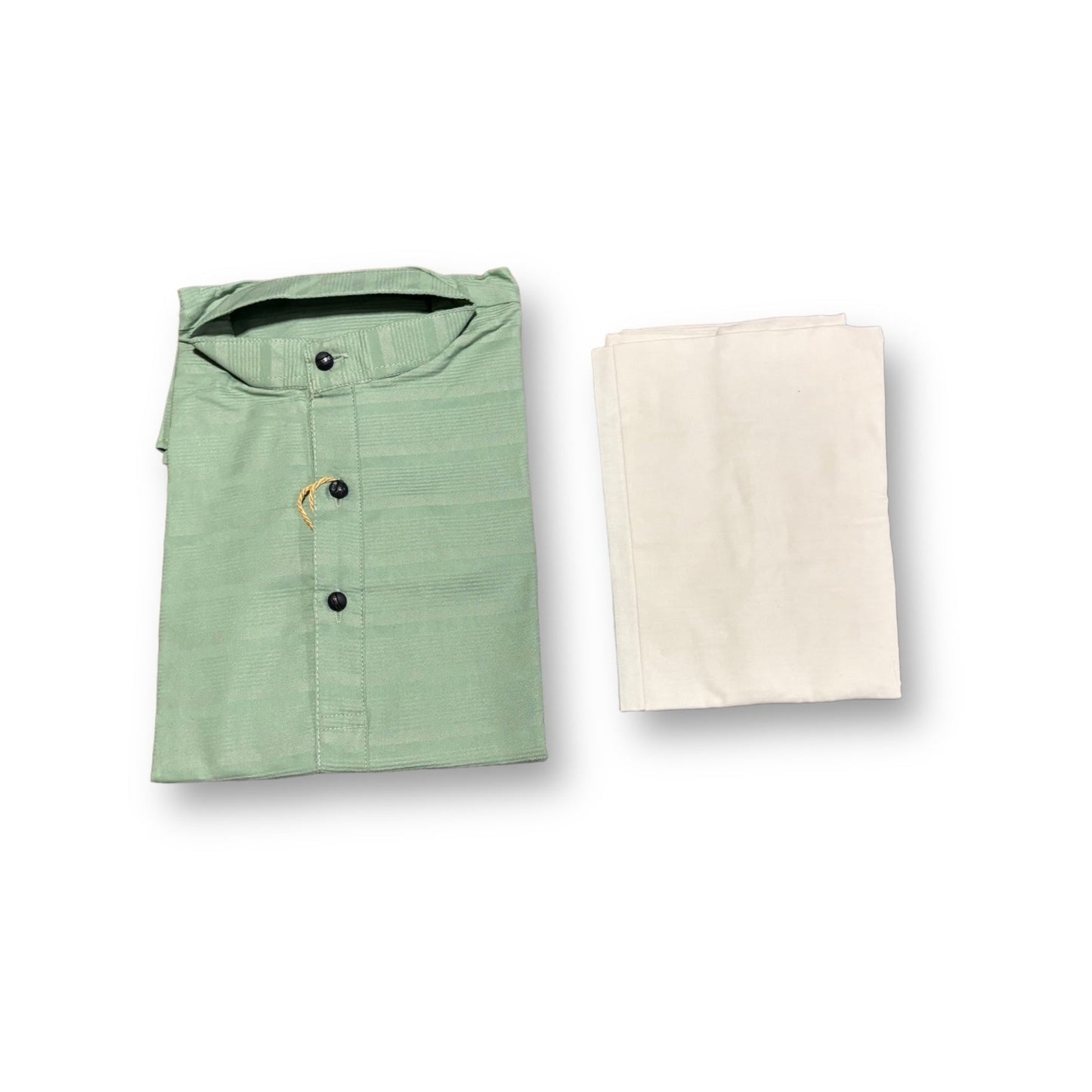 Traditional Boys Green Cotton Kurta Pajama - 1009 - Saree Ghor Charlotte