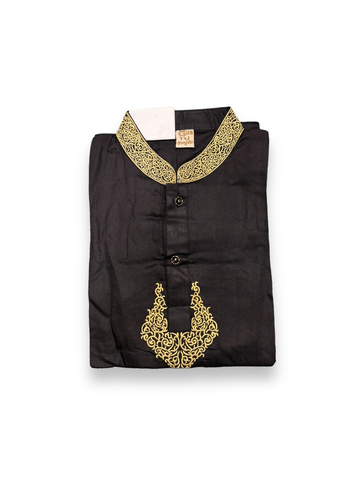 Black - Boys Comfortable Soft Cotton - Traditional Kurta for Boys - Ethnic Wear- 05 - Saree Ghor Charlotte