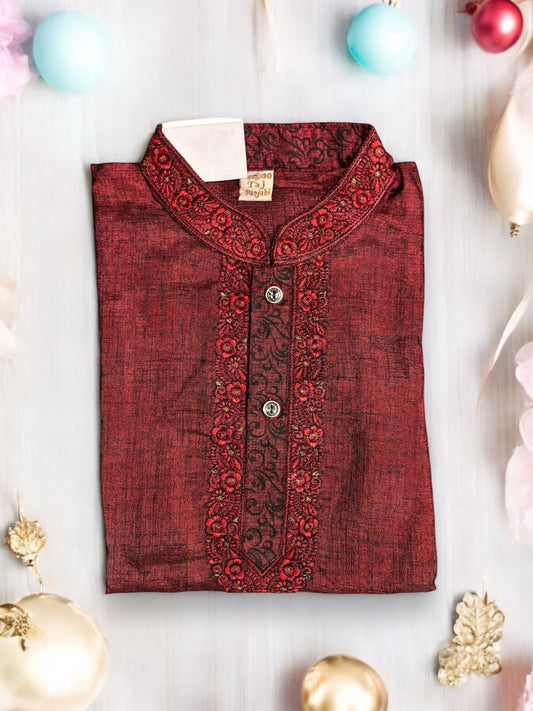 Boys Comfortable Soft Cotton, Traditional Kurta for Boys, Cultural Wear, 07 - Saree Ghor Charlotte