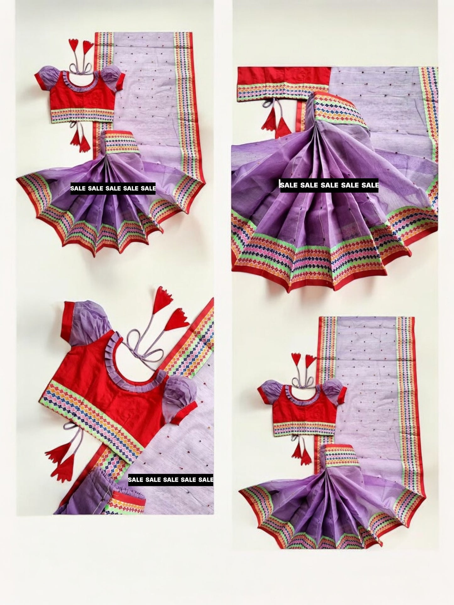 Girls Traditional Ready to Wear Saree – Ethnic Wear for Kids- 108 - Saree Ghor Charlotte