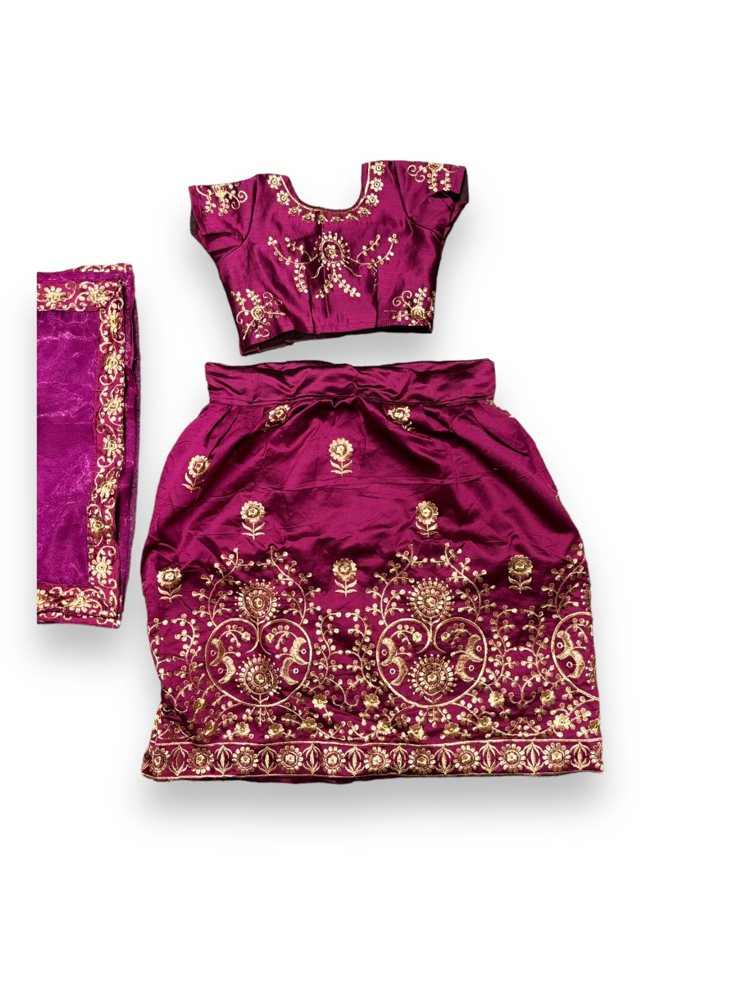 Traditional Girls Lehenga Choli Set – Ethnic Wear for Kids-030 - Saree Ghor Charlotte