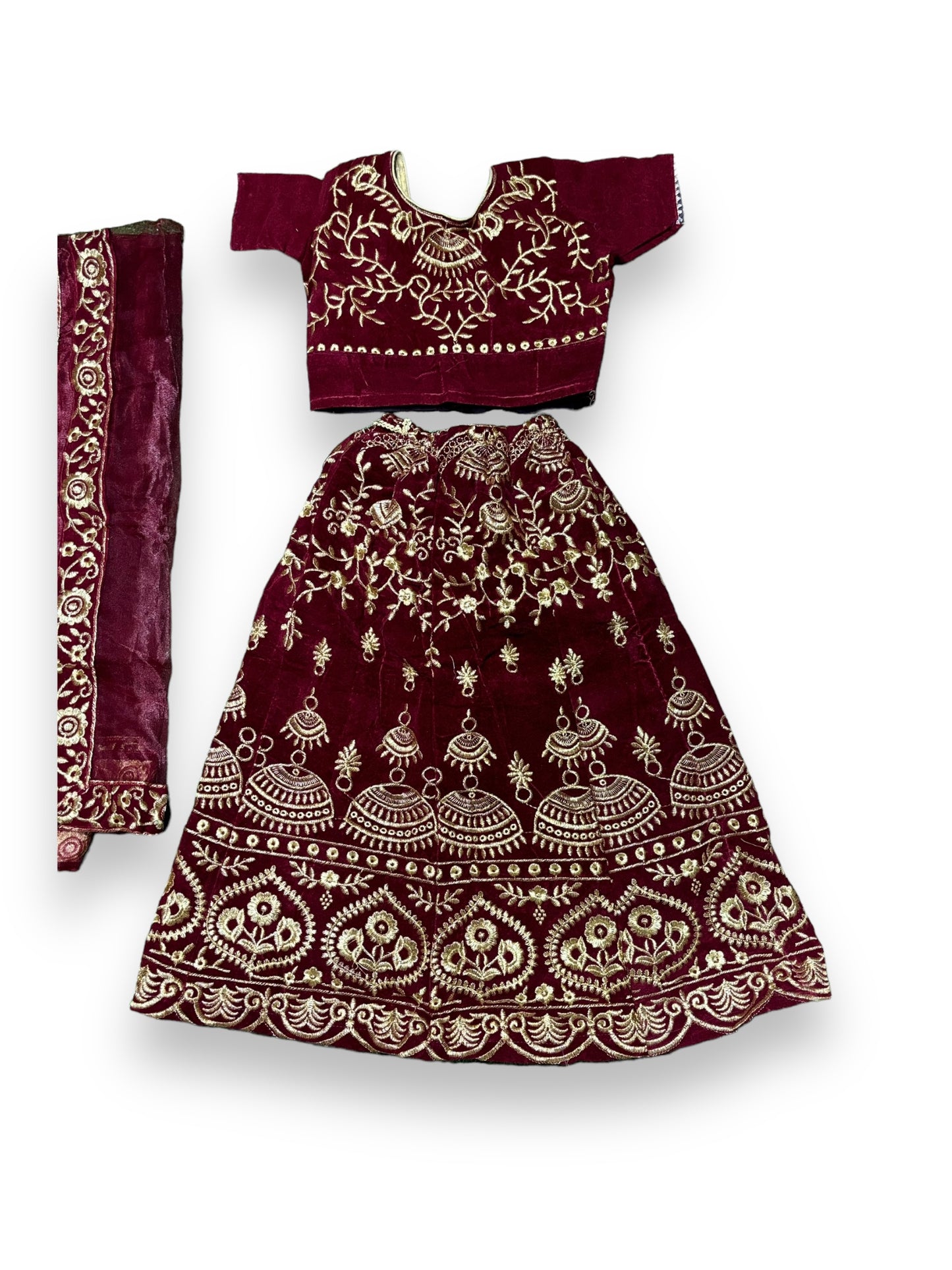 Traditional Girls Lehenga Choli Set – Ethnic Wear for Kids-033 - Saree Ghor Charlotte