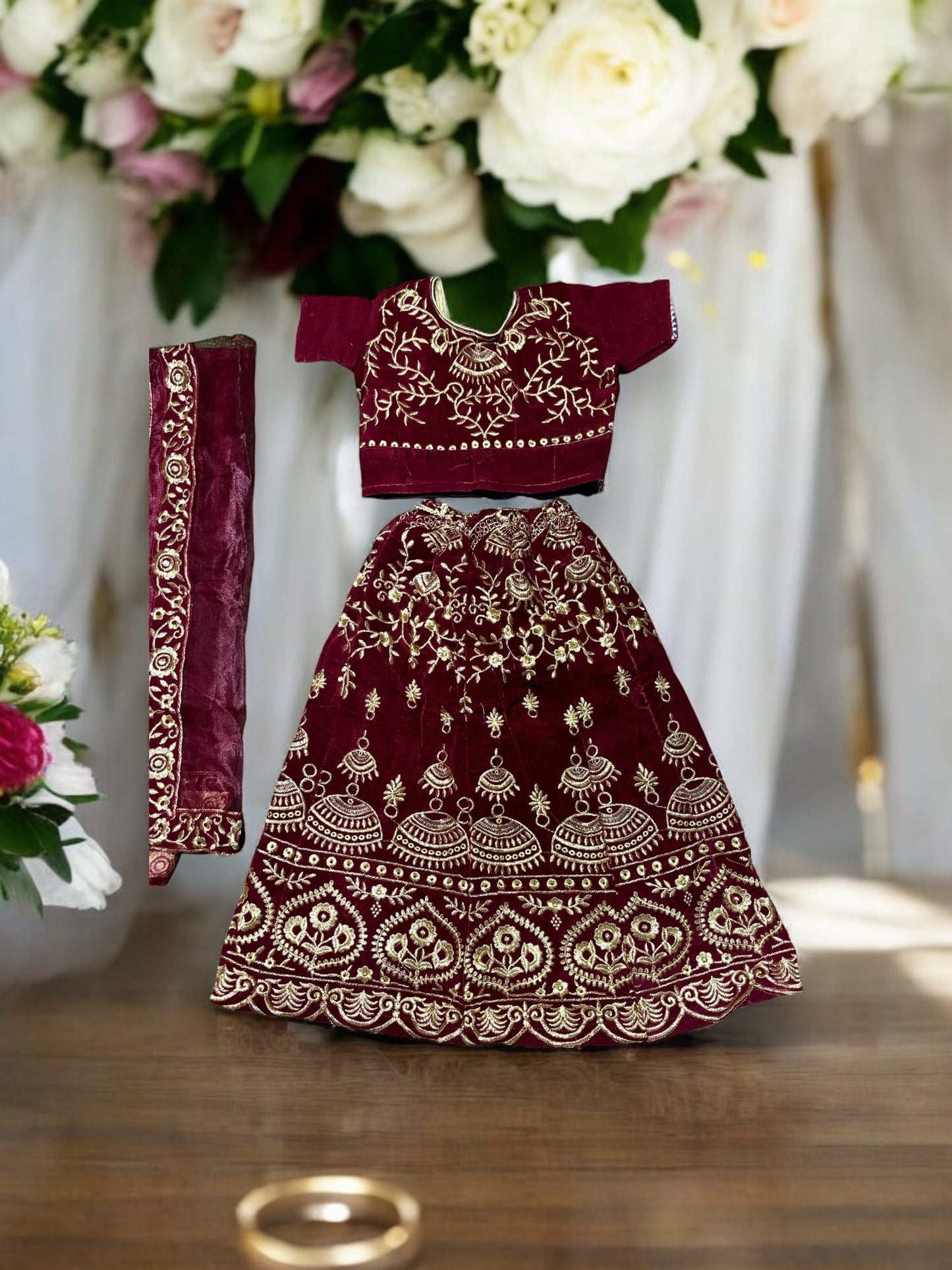 Traditional Girls Lehenga Choli Set – Ethnic Wear for Kids-033 - Saree Ghor Charlotte