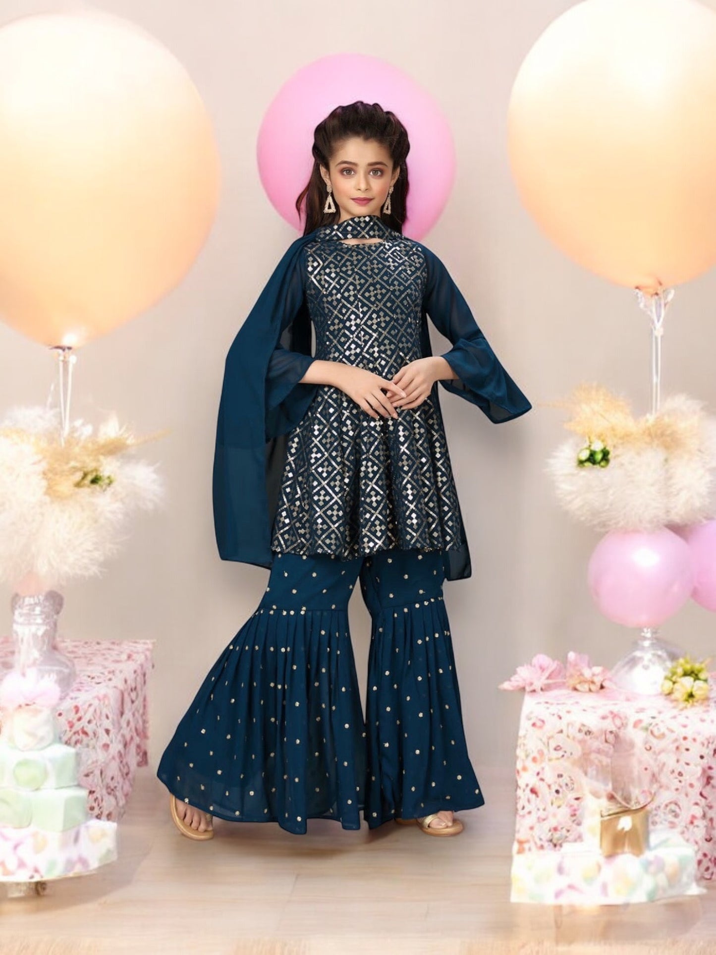 Traditional Designer Festive Wear Heavy Georgette Salwar kameez Suit for Girls - Saree Ghor Charlotte