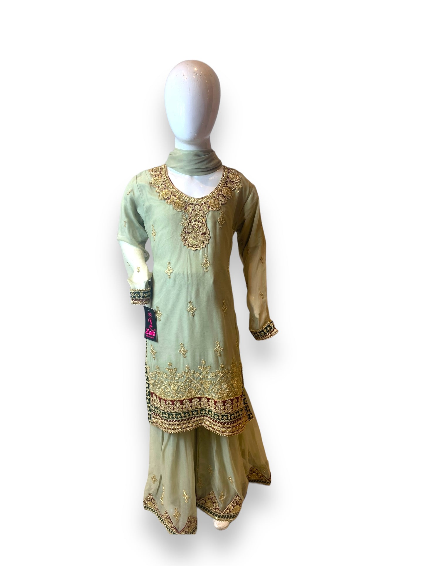 Designer Salwar Kameez for Little Girls - Elegant & Stylish Ethnic Wear-005 - Saree Ghor Charlotte