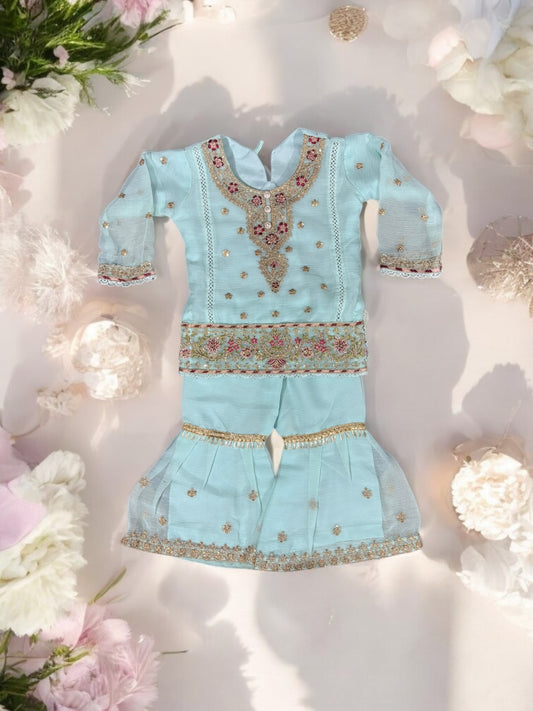 Traditional Designer Salwar Kameez for Little Girls, Elegant & Stylish Cultural Wear, 209 - Saree Ghor Charlotte