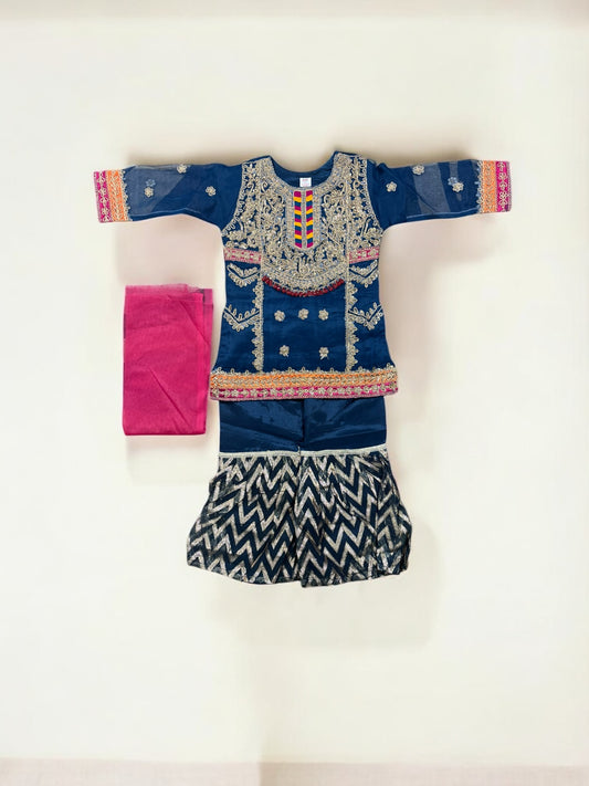 Traditional Designer Salwar Kameez for Little Girls, Elegant & Stylish Cultural Wear, 214 - Saree Ghor Charlotte