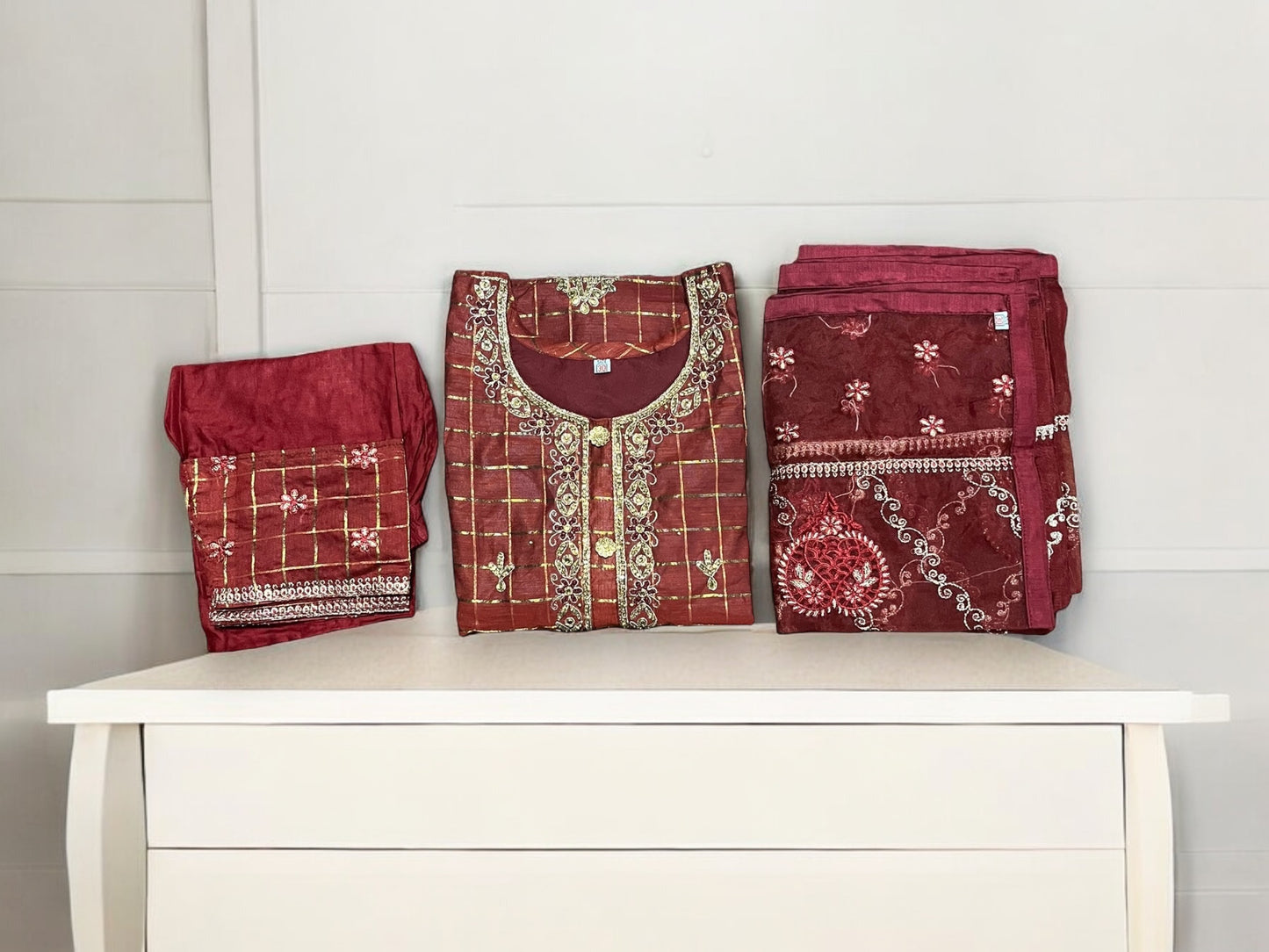 Traditional  Cotton Salwar Kameez Set for Girls, Cultural Wear for Kids, 12 - Saree Ghor Charlotte