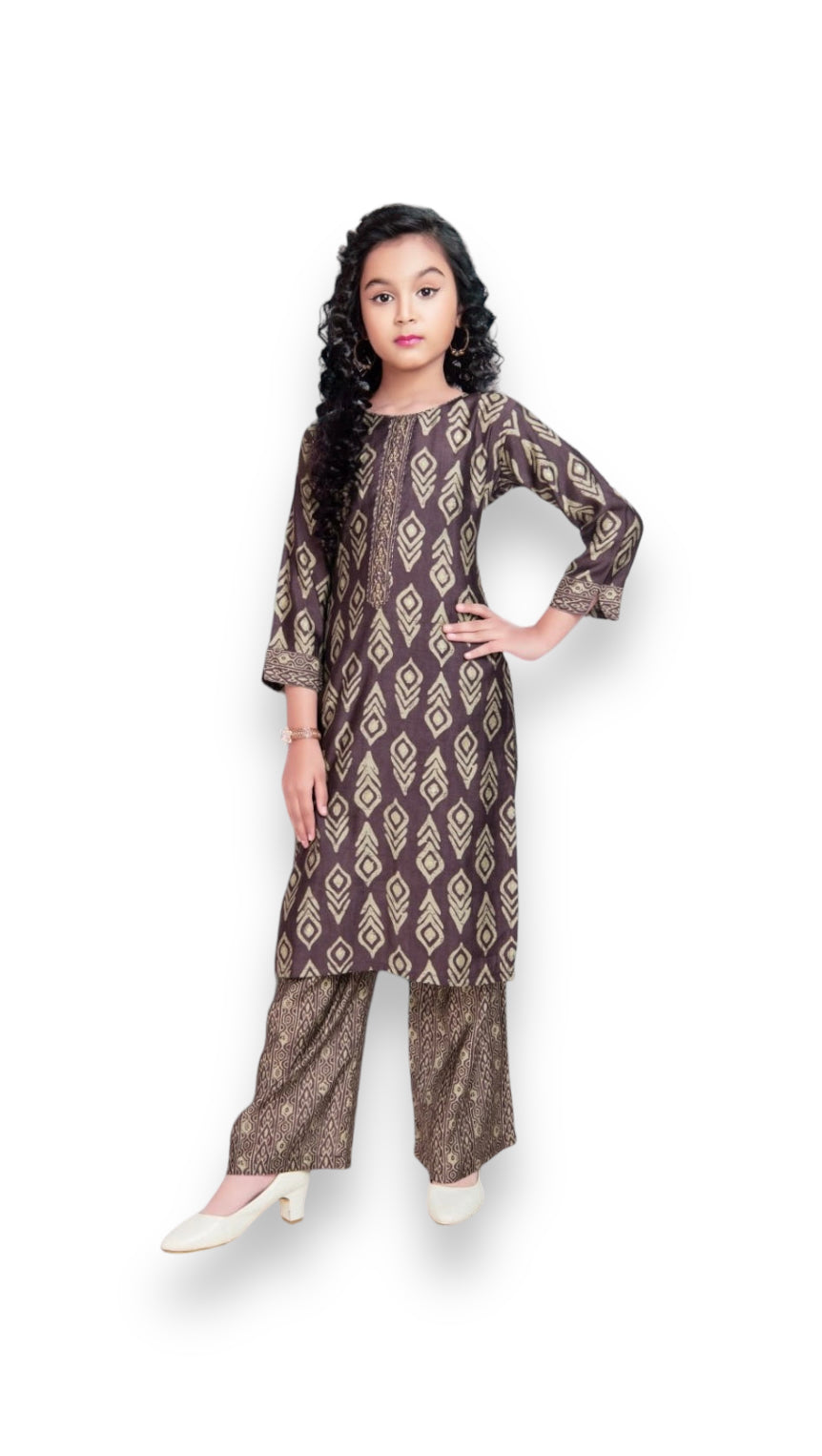 Traditional Salwar Kameez For Girls - Ethnic Wear for Kids- 08 - Saree Ghor Charlotte