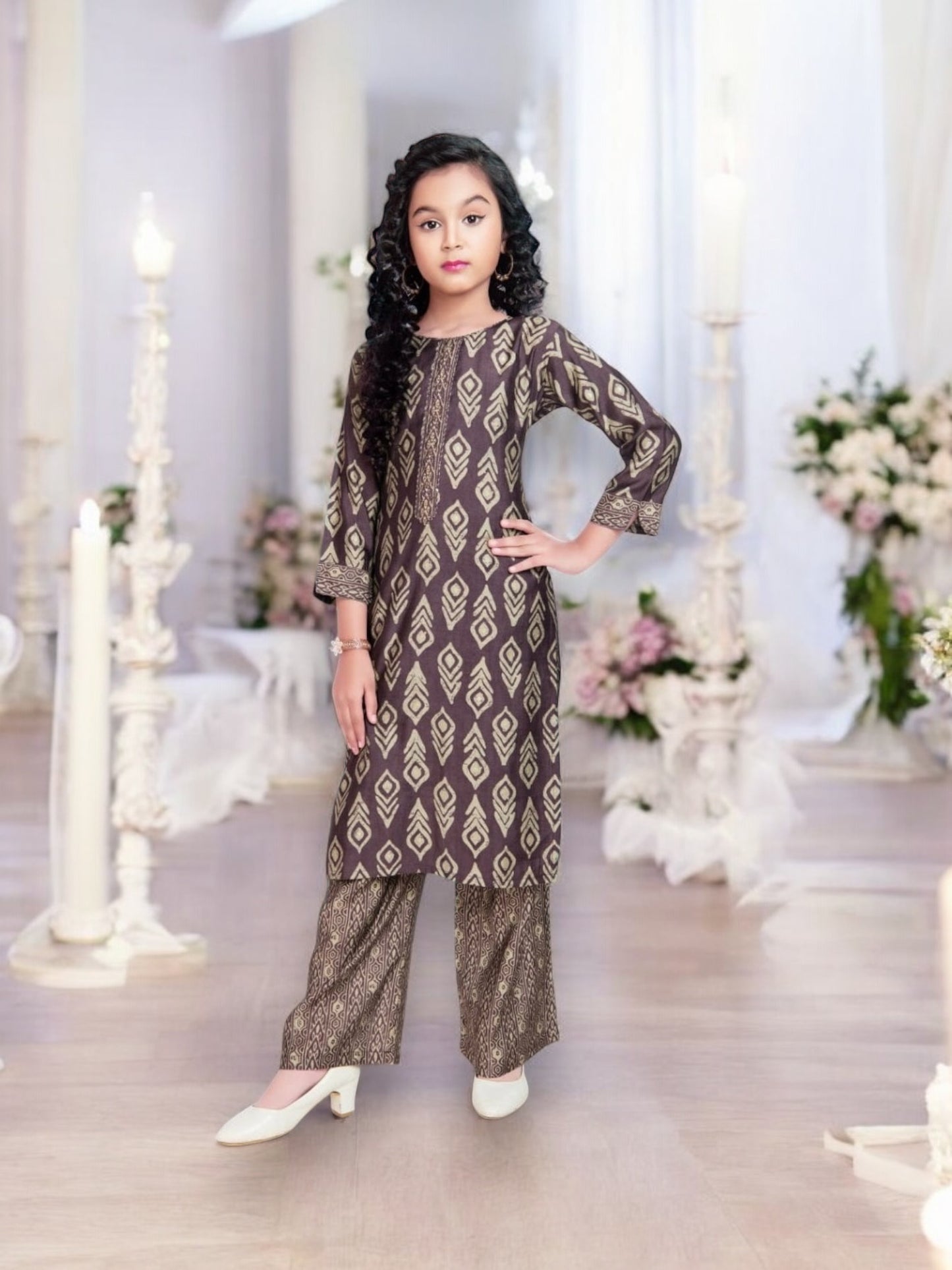 Traditional Salwar Kameez For Girls - Ethnic Wear for Kids- 08 - Saree Ghor Charlotte