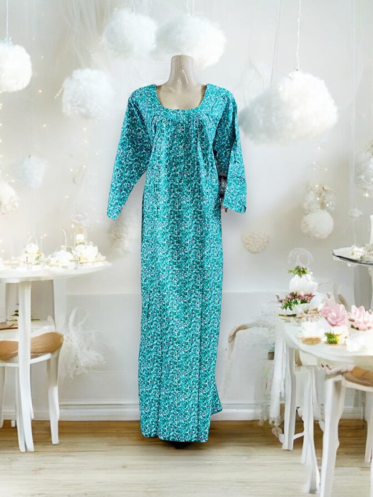 Traditional BD Linen Maxi with Matching Dupatta – Ethnic Wear for Women - 102 - Saree Ghor Charlotte