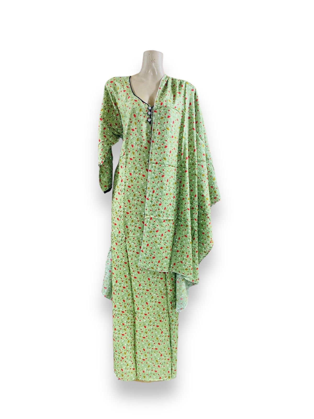 Traditional BD Linen Maxi with Matching Dupatta – Ethnic Wear for Women - 105 - Saree Ghor Charlotte