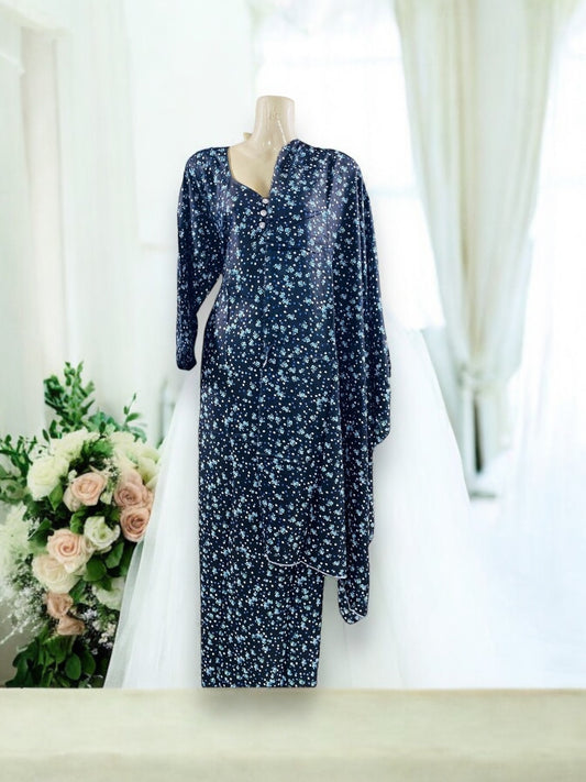 Traditional BD Linen Maxi with Matching Dupatta – Cultural Wear for Women,  118 - Saree Ghor Charlotte