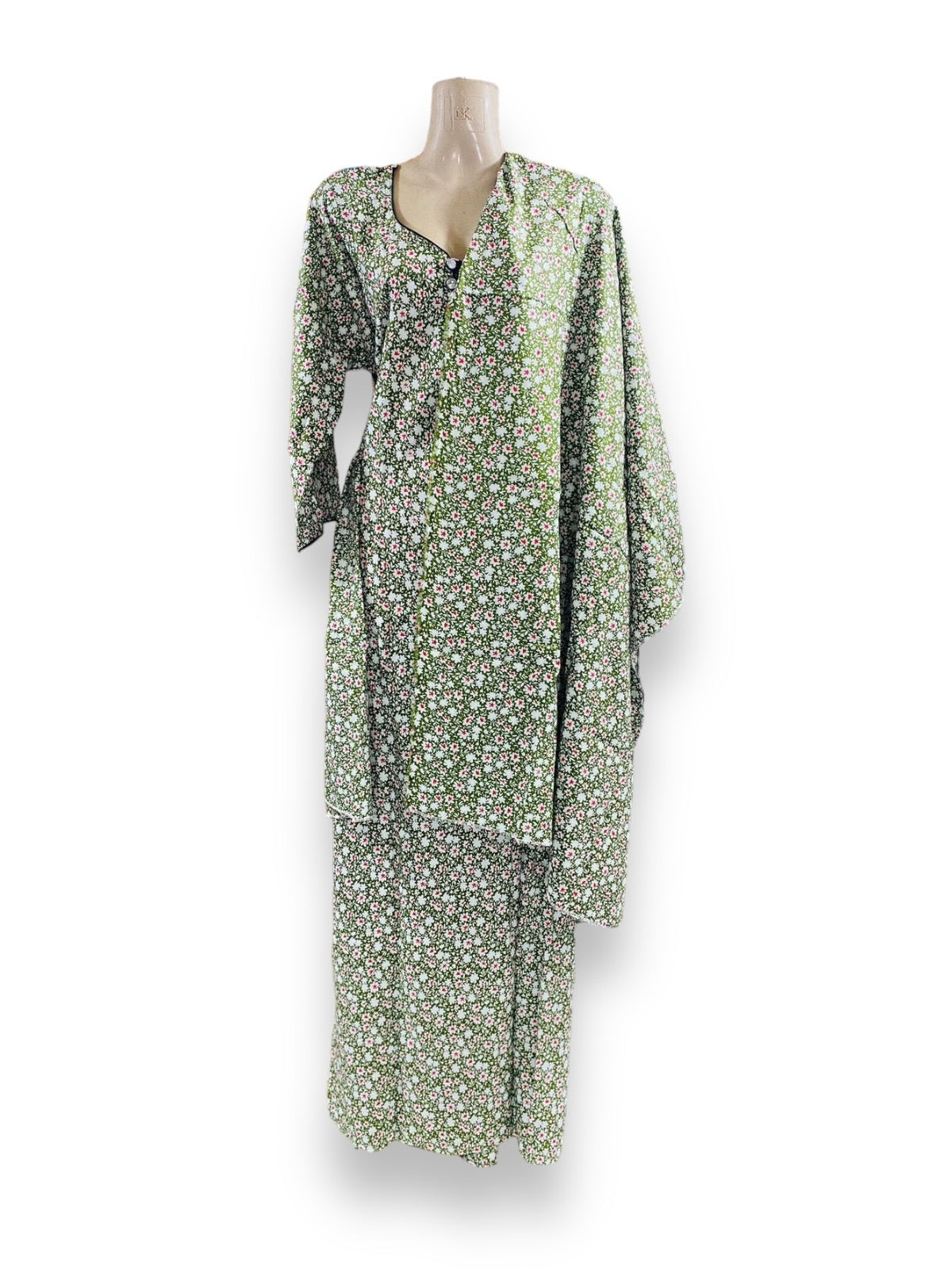 Traditional BD Linen Maxi with Matching Dupatta – Ethnic Wear for Women - 123 - Saree Ghor Charlotte