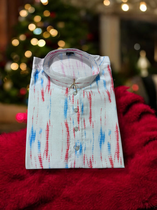 Traditional Men's Cotton Kurta, Cultural Wear, 6494 - Saree Ghor Charlotte